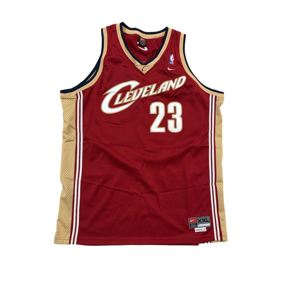 EUC Lebron James Cleveland Cavaliers 2004 Nike Swingman Rookie Jersey 2XL